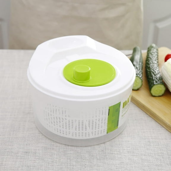 Salad Spinner Fruit Veggie Washer Dryer, Salad Spinner With Food Grade Material Bowl, Large Manual Salad And Vegetable Washer Spinner Dryer, Dishwasher Safe | Kitchen Prep Helper