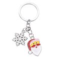 thumbnail image 1 of Cute Mini Santa Claus Snowflake Design Handbag Keychain Key Ring Decorative Car Key Chain Trinket Souvenir Christmas Gift Key Pendant, 1 of 8