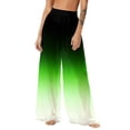 thumbnail image 1 of Pantalones de playa de gasa ligeros para mujer con protección solar, pantalones anchos de estilo bohemio estampados, blusa para mujer, 1 of 7