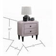 thumbnail image 2 of Light Pink Velvet Modern 2-Drawer Nightstand – Bedroom Furniture, 2 of 10