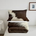 thumbnail image 5 of Brown Cowhide Print Bedding Set for Adults,Cow Queen Comforter Set,Cute Cow Hair Down Comforter,Farmhouse Western Animal Bed Set, 5 of 7