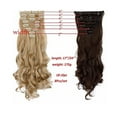 thumbnail image 6 of LELINTA 17 "-24" Curly Full Head Clip in Synthetic Hair Extensions 8 Pieces 18 Clips, 140g-145g 2018 New style, 6 of 6