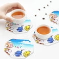 thumbnail image 7 of Lsque Pikmin Pattern 4" Drink Coasters Set of 6, Leather Absorbent Coasters, Table Coaster Set Decorative Coffee Cup Coasters Housewarming Gift, 7 of 7
