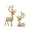 gold, variant on MOQIN 2Pcs Christmas Reindeer Figurines, Resin Elk Sculpture Miniature Figurine Xmas Deer Statue Artificial Animal Crafts Home Decoration Ornament (Black,Gold)