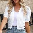 thumbnail image 5 of fatyb Summer Cardigan for Women Short Sleeve Lightweight Chiffon Cardigans Womens Evening Dresses Tops, 5 of 7