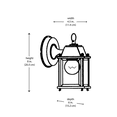 thumbnail image 2 of Bel Air Lighting Patrician Black Switch Incandescent Wall Lantern, 2 of 4