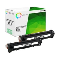 TCT 131 Black Toner Cartridge 2 Pack - Premium Compatible Replacement for Canon 131 6273B001AA Black