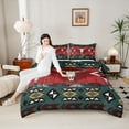 thumbnail image 4 of jejeloiu Bull Skull Bedding Comforter Set,Boho Exotic Style Twin Comforter Sets,Abstract Aztec Geometric Bedding Set For Men Women,Ultra Soft Home Decor Reversible,2-Piece, 4 of 8