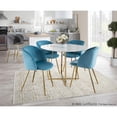 thumbnail image 3 of LumiSource Gold Steel, Light Blue Velvet Fran Chair - Set of 2, 3 of 12