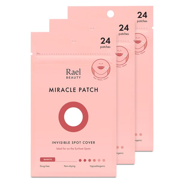 Rael Beauty Miracle Patch Invisible Acne Pimple Treatment, Spot Cover