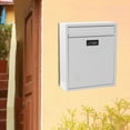 thumbnail image 4 of veasfak Wall Mount Mailbox Lockable Drop Box Vintage Letter Box for Gate Indoor External White, 4 of 8