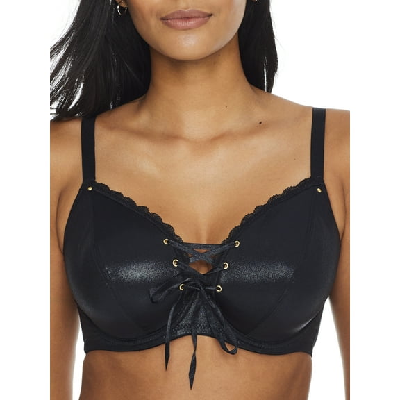 Women's Pour Moi 22700 Contradiction Scandalous Padded Bra (Black 38F)