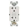 Leviton GFNT2-3W Self-Test SmartlockPro Slim GFCI Non-Tamper-Resistant Receptacle with LED Indicator, 20-Amp, 3-Pack, White