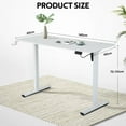 thumbnail image 7 of YRLLENSDAN 55 IN Electric Standing Desk Adjustable Height, Modern Computer Table with Headset Rack, Ergonomic Office Desk with 2 Memory Function, White, 7 of 7
