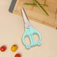 thumbnail image 6 of Snmubt Portable Children'S Complementary Scissors With Cover Safe And Convenient For Toddler Food And Kitchen Food-Grade Stainless Steel Easy To Clean (Blue), 6 of 6