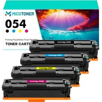 054 054H 4-Pack Compatible Toner Cartridge with Chip for Canon 054 MF641Cdw MF642Cdw MF644Cdw LBP622Cdw Printer (Black,Cyan,Magenta,Yellow)