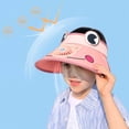 thumbnail image 6 of SGFCWSX Boys Sun Visor Hat USB Rechargeable Fan Wide Brim UV Protection Cute Adjustable Summer Outdoor Beach Hat for Kids Pink Free Size, 6 of 6
