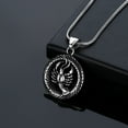 thumbnail image 4 of Jewmon Cancer Necklace Zodiac Star Sign Medallion Pendant 24inch Chain Astrology Jewelry Birthday Necklace for Him, 4 of 7