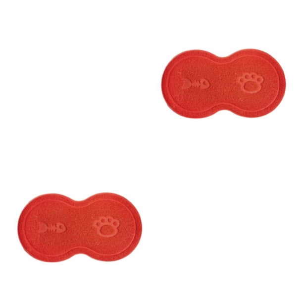 Methold Alfombra para mascotas de PVC fácil de limpiar, duradera y duradera, cómoda y portátil, alfombra para gatos, color rojo Rojo 2Conjunto
