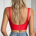 thumbnail image 4 of Njagoc3 Cotton Sports Bras for Women V Neck Solid Color Bra Hook Closure Bra Breathable Daily Bra, 4 of 6