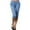 33# Blue, variant on SnnmBlm Women's Stretchy Slim Fit Denim Capri Jeans Black 2XL