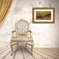thumbnail image 3 of John Atkinson Grimshaw 24x17 Gold Ornate Framed and Double Matted Museum Art Print Titled - Greenock Harbour at Night (1893), 3 of 4