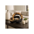 thumbnail image 2 of Decorative Resin Interlocking Rings Ornament for Home Decor - Stylish Sculpture Accent for Bathroom, Office, and Living Room Decor - Contemporary Shelf and Coffee Table Decorative Object - 12", Brown, 2 of 13