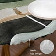thumbnail image 4 of Abstract Wave Texture Round Fitted Table Cover Retro Brown Brown Bump Waterproof Table Cloth with Elastic Edge Wipeable Tablecloth for Picnic Camping Party Fits 45"-54" Diameter, 4 of 8
