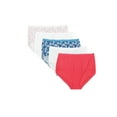 thumbnail image 2 of Just My Size Women's Plus High-Waist Cotton Brief Panties 5-Pack, 2 of 5