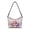Cute Watercolor Dragon Stars, variant on PU Leather Underarm Sling Bag for Women, Pink Gold Marble Pattern Smooth Zipper Hobo Purse for Travel Work