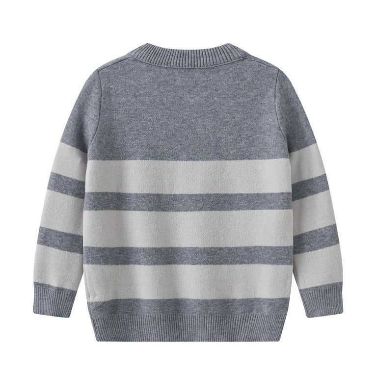 Glisme Knit Sweater For Boys Toddler Striped Sweaters Long Sleeve