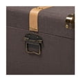 thumbnail image 5 of HomeStock Asian Fusion Modern and Contemporary Transitional Dark Brown Fabric Upholstered and Oak Brown Finished 2-Piece Storage Trunk Set, 5 of 7