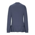 thumbnail image 5 of UVEASISHA Womens Ruffled Cardigan Lightweight Kimono Cardigans Beach Vacation Cover up Navy XL, 5 of 9