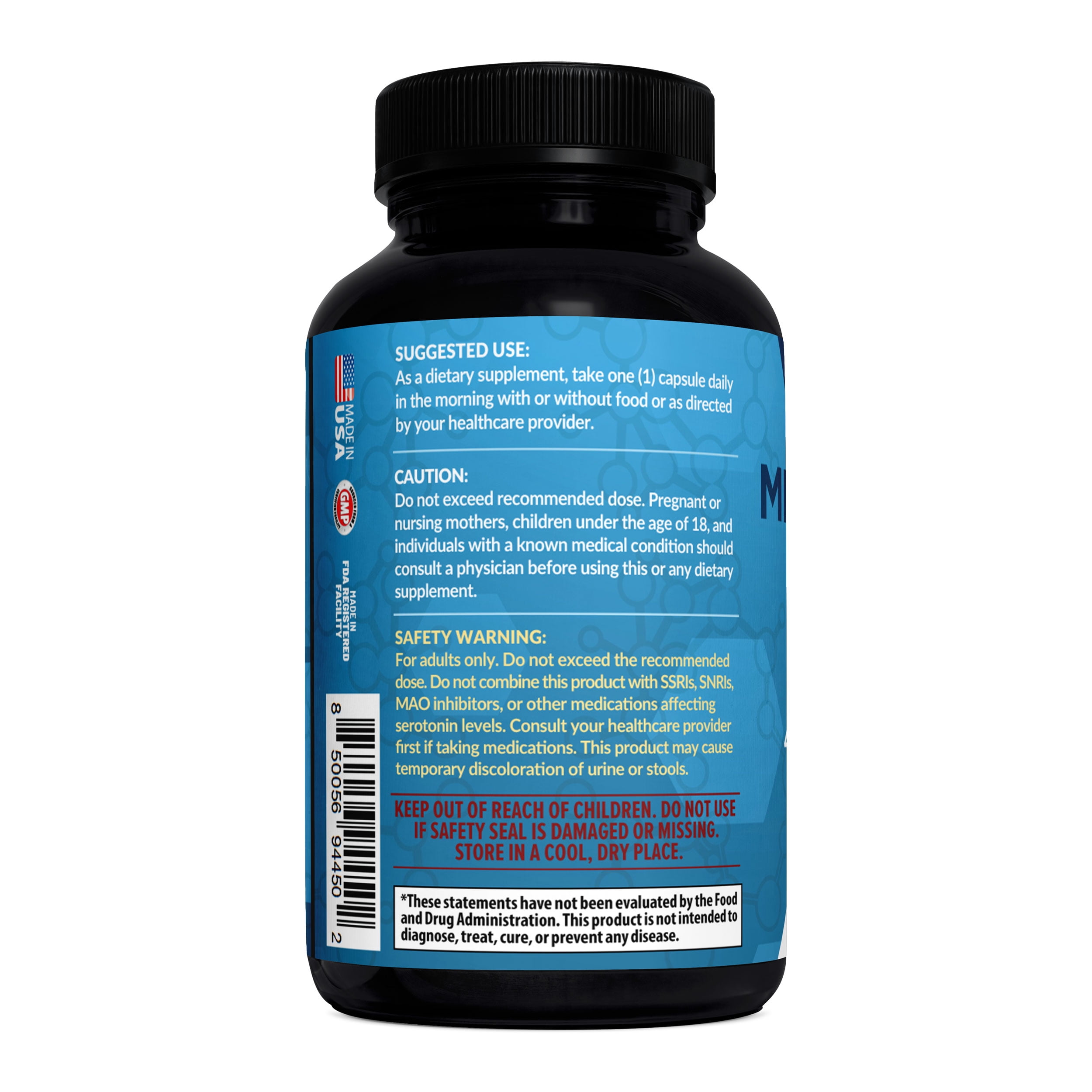 Methylene Blue Capsules 10mg – USP Pharmaceutical Grade Supplement with Vitamin C, NAC & Beet Root - Easy Alternative to Methylene Blue Drops or Solution - 60 Servings