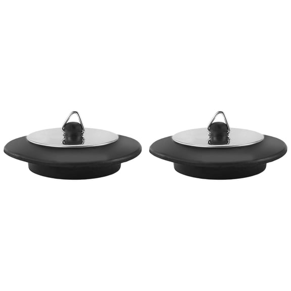 2PCS Bathtub Drain Stopper, Universal Rubber Sink Cover Plug, Drain Cover Strainer Blocker for Home Bathroom Tub and Kitchen Sink