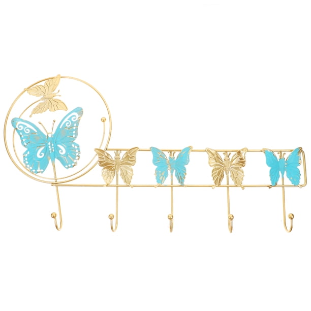 Gancho de pared de metal decorativo para entrada, perchero de hierro, llavero de pared, 5 ganchos, accesorios de baño modernos, toalleros.