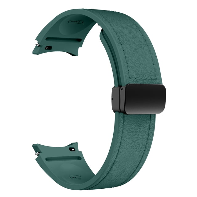 Aplicable a Samsung Galaxy Watch watch6/5/4 hebilla magnética de silicona de cuero correa inteligente de 20 mm