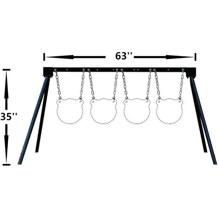 Highwild AR500 Steel Shooting Target Stand Kit With 4" & 6" Targets - Hanger & Holder For Rifle/Pistol
