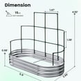 thumbnail image 6 of KING BIRD 6x3x1 ft Raised Garden Bed with Wall Trellis Galvanized Steel Metal Planter Garden Box Outdoor for Gardening Climbing Vegetables Flowers Silver, 6 of 11