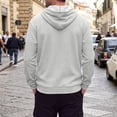 thumbnail image 6 of Mens Sweatshirt Nelozsy Men's Solid Color Half-Zip Hooded Casual Long Sleeve Sweatshirt Gray XXL, 6 of 6