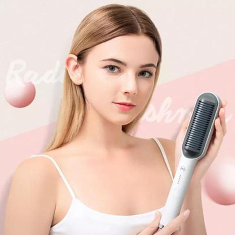 Hesignd 1 Pcs Ionic Hair Straightener Comb Hair Straightening Brush Iron For Even Heat Temperature Settings Led Screen Professional Hair Tools