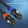 thumbnail image 1 of 2 XLR Femelle à 2 Câble RCA Mâle Fil de Cordon Audio HiFi Flexible pour Microphone, 1 of 7