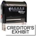 thumbnail image 1 of Large Self-Inking Creditors Exhibit Stamp with Orange Ink, 1 of 4