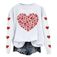 thumbnail image 5 of Ailaofu Women Valentine's Sweatshirt Love Heart Print Pullover Tops Loose Casual Cute Valentines Gift Long Sleeve Sweatshirt, 5 of 6