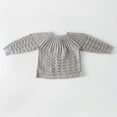 thumbnail image 4 of GYRATEDREAM Infant Baby Girls Cotton Knit Cardigans Long Sleeve Crewneck Hollow Cable Knit Thin Sweater Toddler Button Tops Coat Outwear Gray for 3-24M, 4 of 7