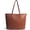 Brown, variant on CoCoMangos Zipper Tote Bag for Women Soft Vegan Leather Handbag for Work, Travel & Everyday Use
