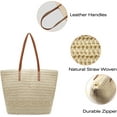 thumbnail image 2 of Straw Beach Tote Bag for Women Large Woven Shoulder Handbag Straw Bag for Summer Beach Vacation, 2 of 7