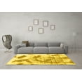 thumbnail image 3 of Ahgly Company Machine Washable Indoor Rectangle Abstract Yellow Modern Area Rugs, 5' x 8', 3 of 4