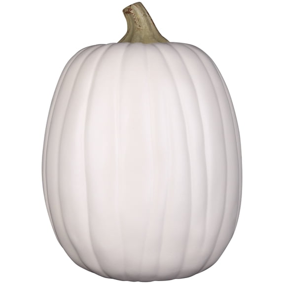 Pumpkin Decoration, White, 13", Halloween by Way To Celebrate
