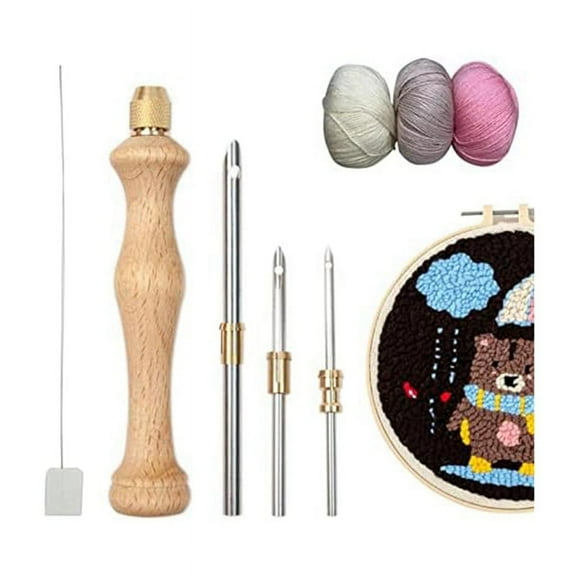 Punch Needle Embroidery Punch Needle Set for Stitching Applique